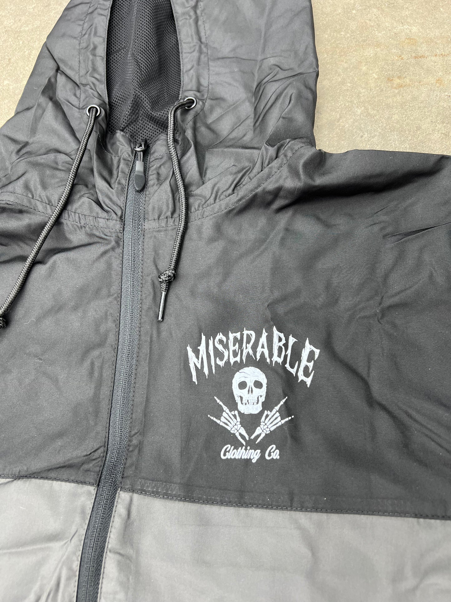 Black/Gray Windbreaker