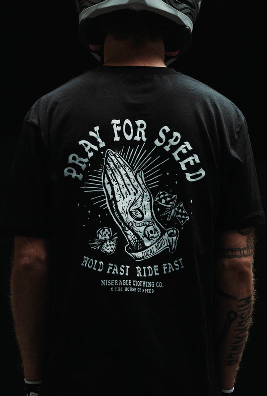 Pray For Speed Black Tee