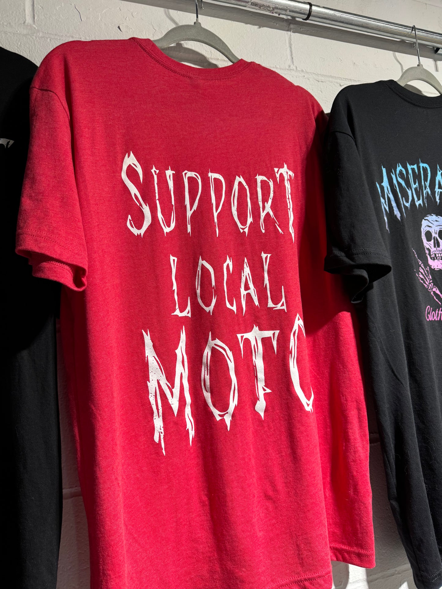 Support Local Moto Red Tee