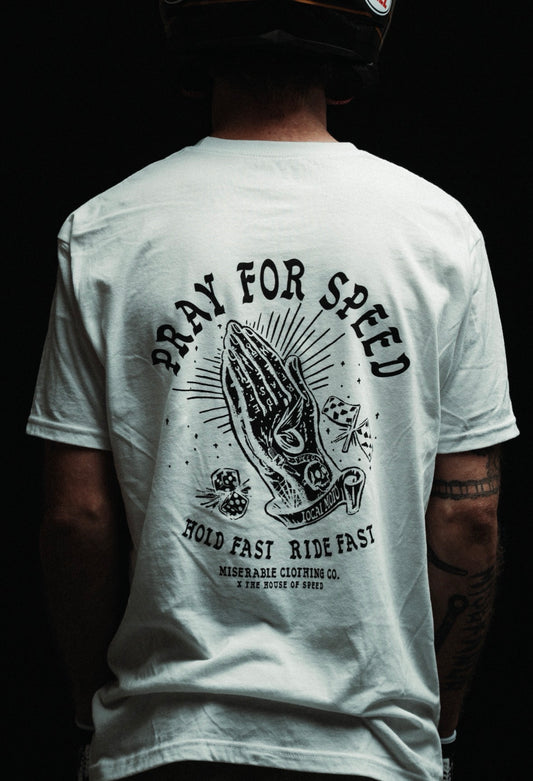 Pray For Speed White Tee
