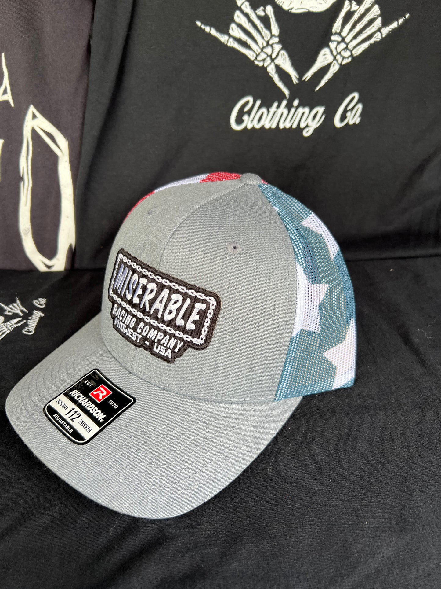 USA Racing Company Curved Trucker Hat