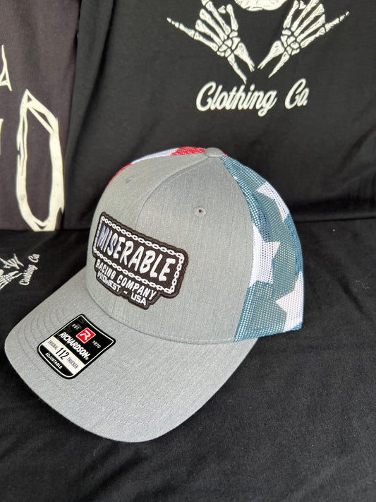 USA Racing Company Curved Trucker Hat