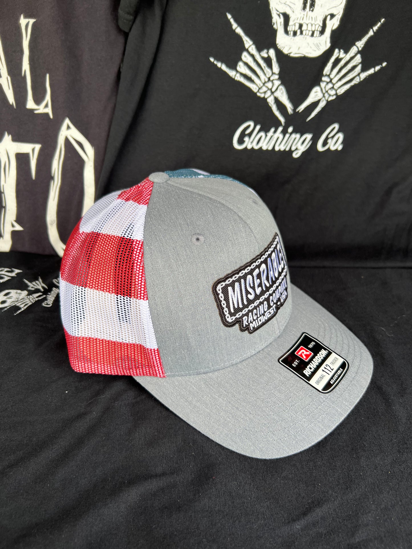 USA Racing Company Curved Trucker Hat