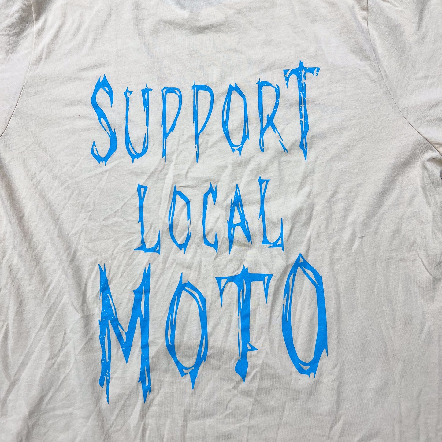 Cream Support Local Moto Tee