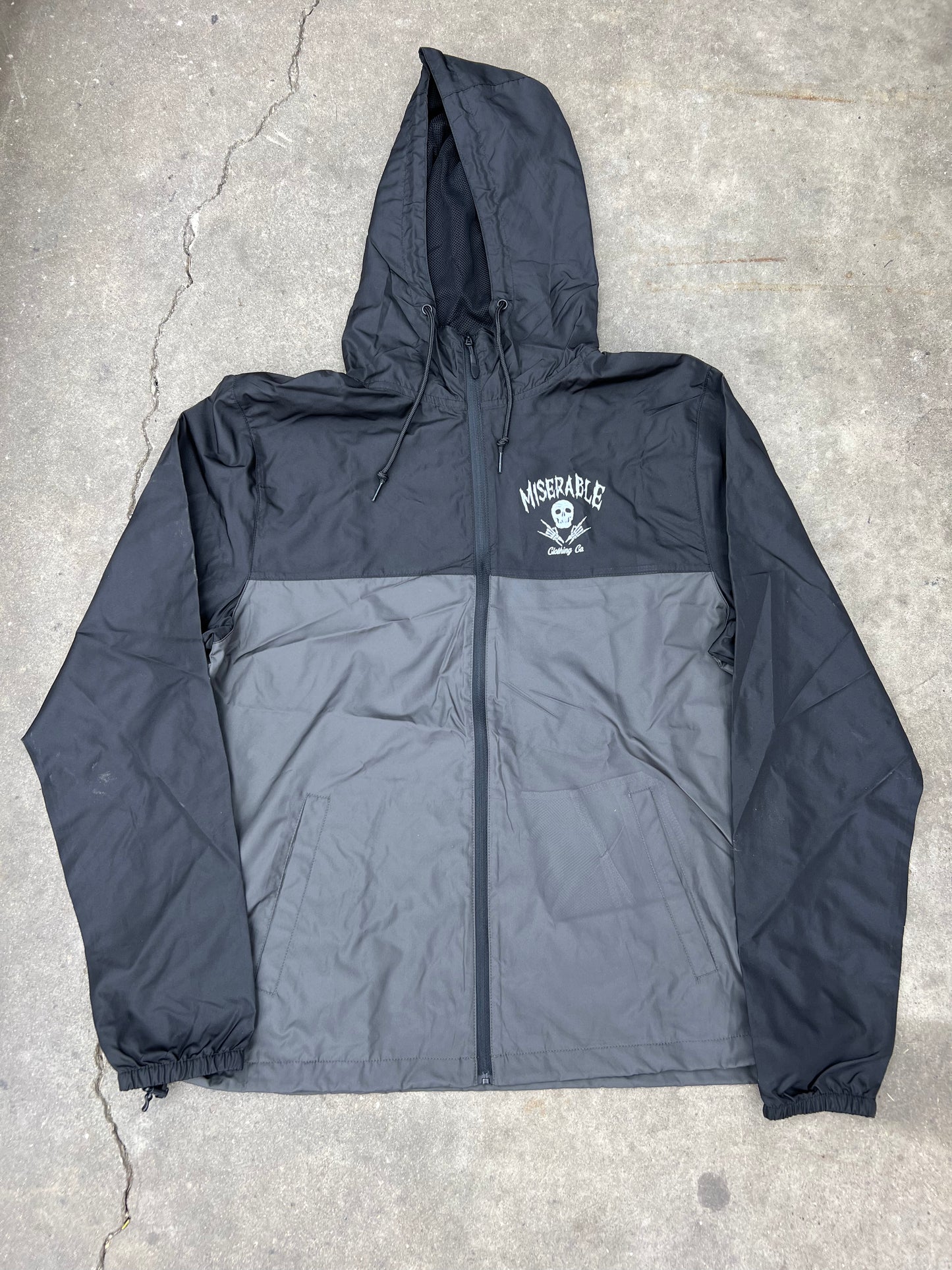 Black/Gray Windbreaker – MiserableClothingCo Black/Gray Windbreaker – MiserableClothingCo